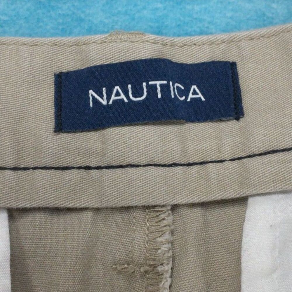 Nautica The Deck Short Classic Fit Men's Flat Front Shorts, Tan, Size 36 - Picture 5 of 7